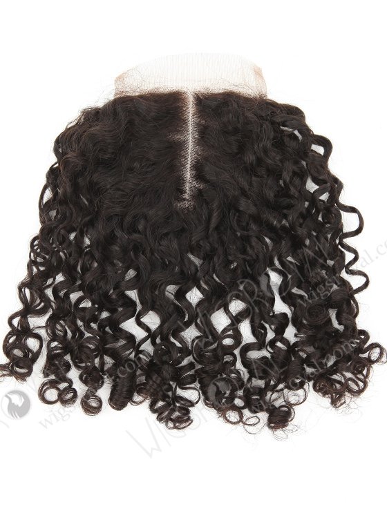 In Stock Brazilian Virgin Hair 12" Tight Curl Natural Color Top Closure STC-370-9598