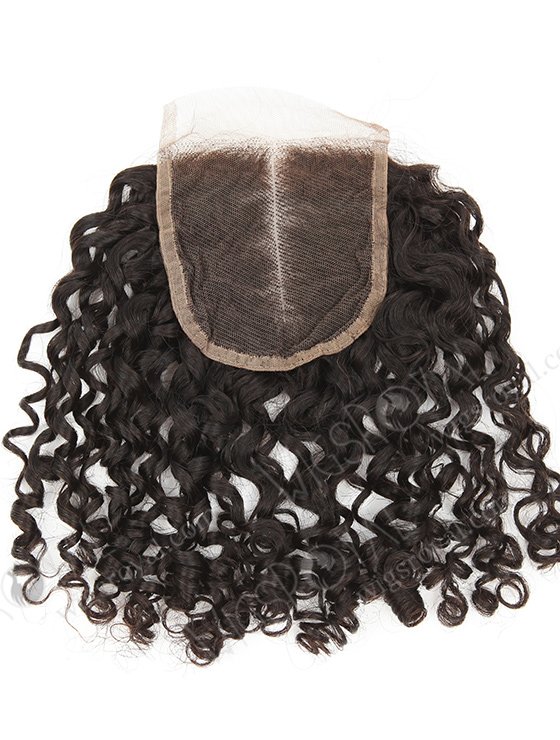 In Stock Brazilian Virgin Hair 12" Tight Curl Natural Color Top Closure STC-370-9604