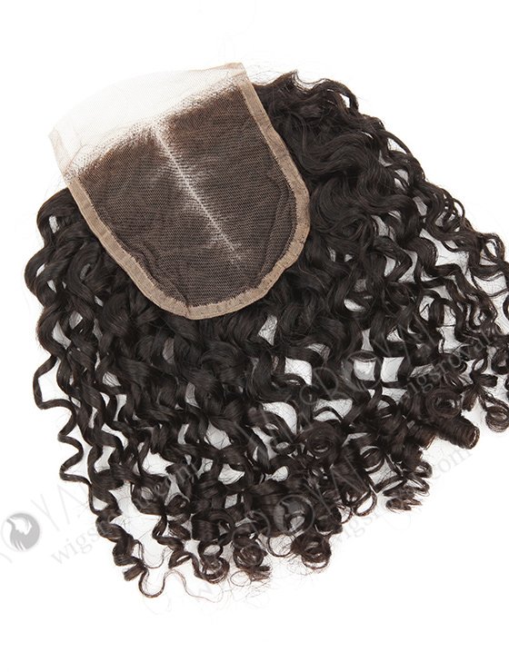 In Stock Brazilian Virgin Hair 12" Tight Curl Natural Color Top Closure STC-370-9605