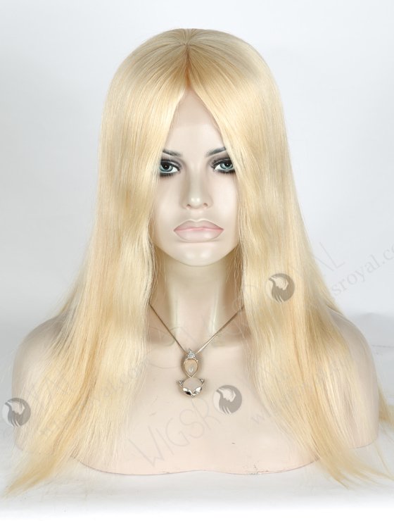 613 Blonde Wig Glueless Full Lace With Silk Top Real Human Hair Wig | In Stock European Virgin Hair 16" Straight 613# Color Lace Front Silk Top Glueless Wig GLL-08014-9599
