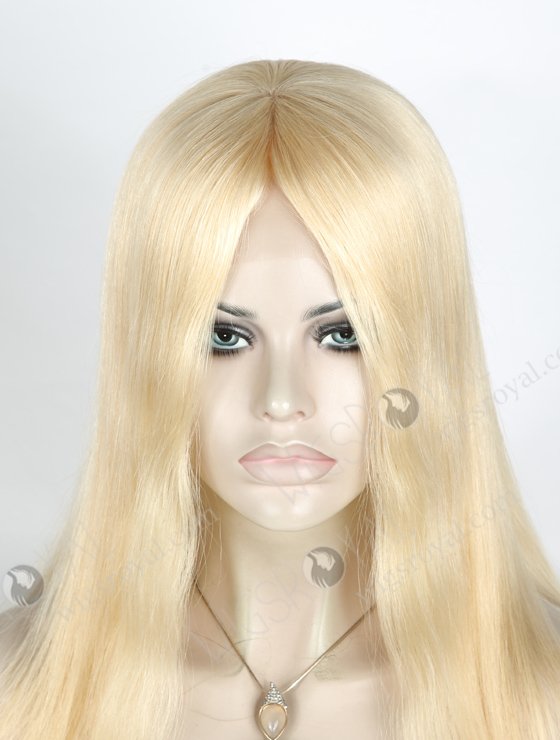613 Blonde Wig Glueless Full Lace With Silk Top Real Human Hair Wig | In Stock European Virgin Hair 16" Straight 613# Color Lace Front Silk Top Glueless Wig GLL-08014-9597