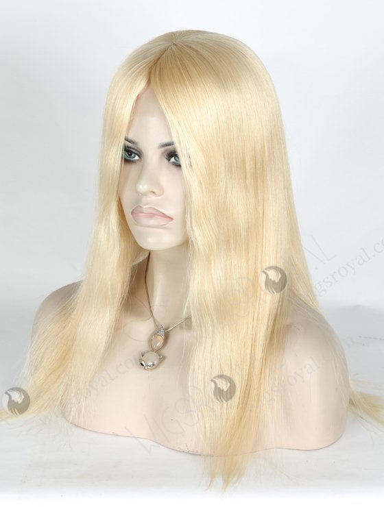 613 Blonde Wig Glueless Full Lace With Silk Top Real Human Hair Wig | In Stock European Virgin Hair 16" Straight 613# Color Lace Front Silk Top Glueless Wig GLL-08014-9603