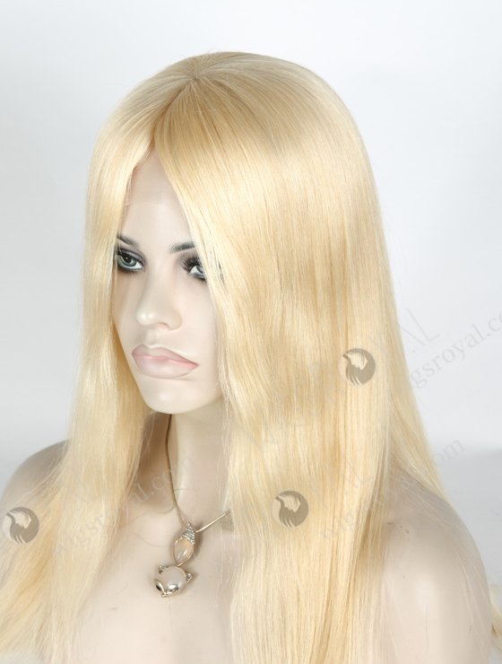 613 Blonde Wig Glueless Full Lace With Silk Top Real Human Hair Wig | In Stock European Virgin Hair 16" Straight 613# Color Lace Front Silk Top Glueless Wig GLL-08014-9601
