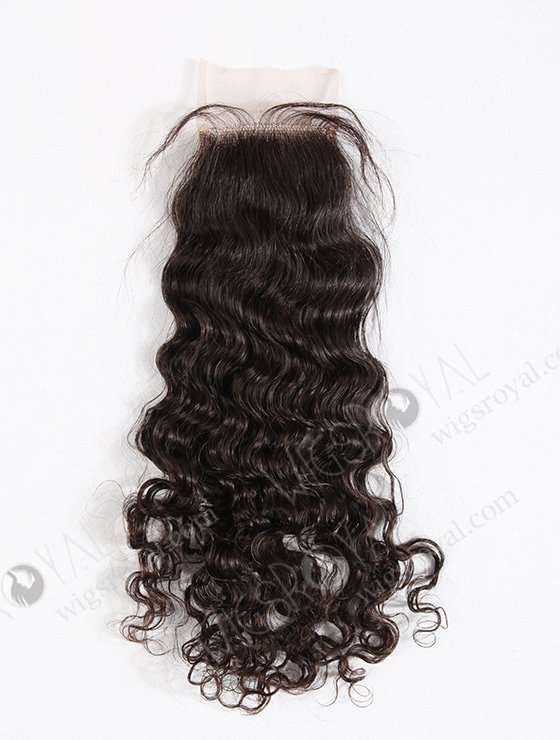 In Stock Brazilian Virgin Hair 14" Natural Curly Natural Color Top Closure STC-51-9509