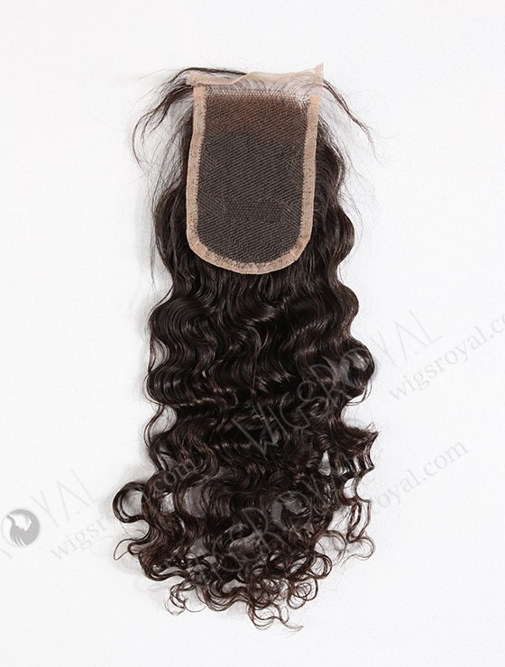 In Stock Brazilian Virgin Hair 14" Natural Curly Natural Color Top Closure STC-51-9508