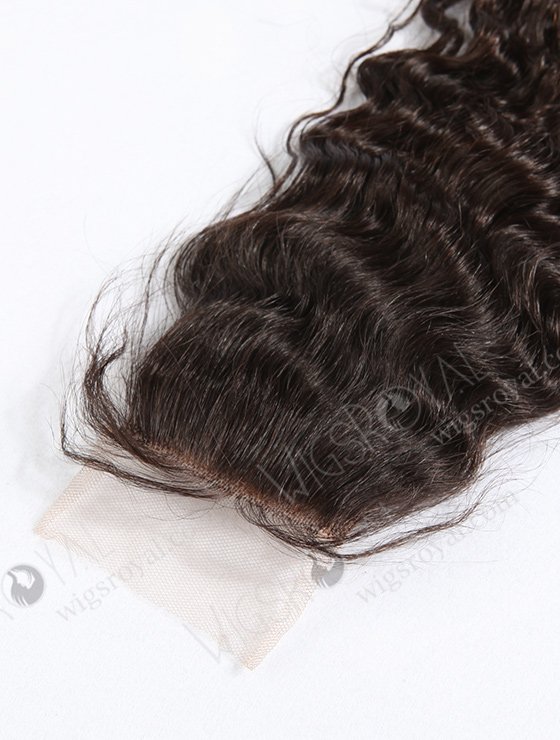 In Stock Brazilian Virgin Hair 14" Natural Curly Natural Color Top Closure STC-51-9510