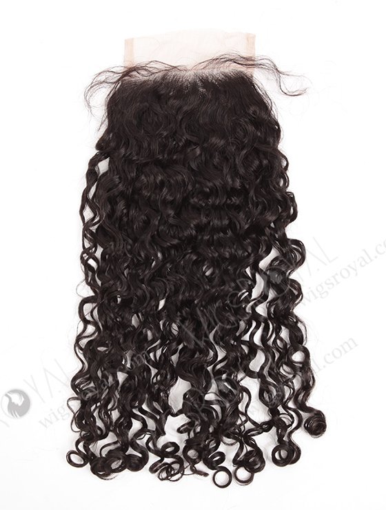 In Stock Brazilian Virgin Hair 16" Tight Curl Natural Color Top Closure STC-333-9630
