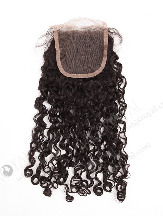 In Stock Brazilian Virgin Hair 16" Tight Curl Natural Color Top Closure STC-333-9633