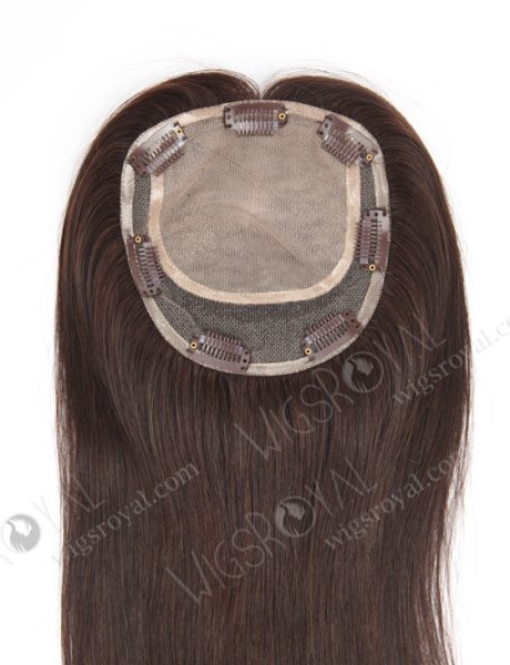 Customize Top Pieces Hand Tied Silk Base With Lace Topper Virgin European Human Hair WR-TC-043