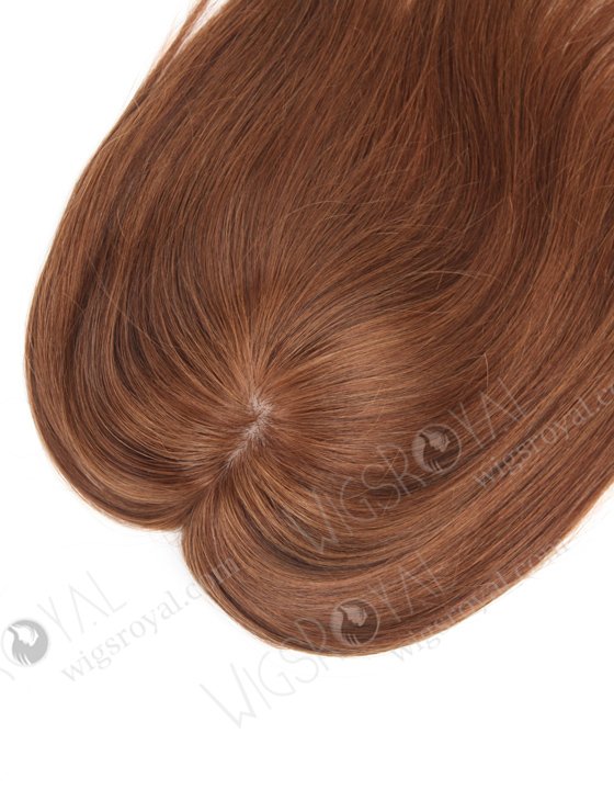 5.5"*6" European Virgin Hair 16" Straight Color 6# with 3# Highlights Silk Top Hair WR-TC-046-9503