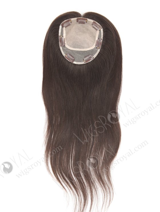 5.5"*6" European Virgin Hair 18" Natural Straight Natural Color Silk Top Hair WR-TC-042-9479