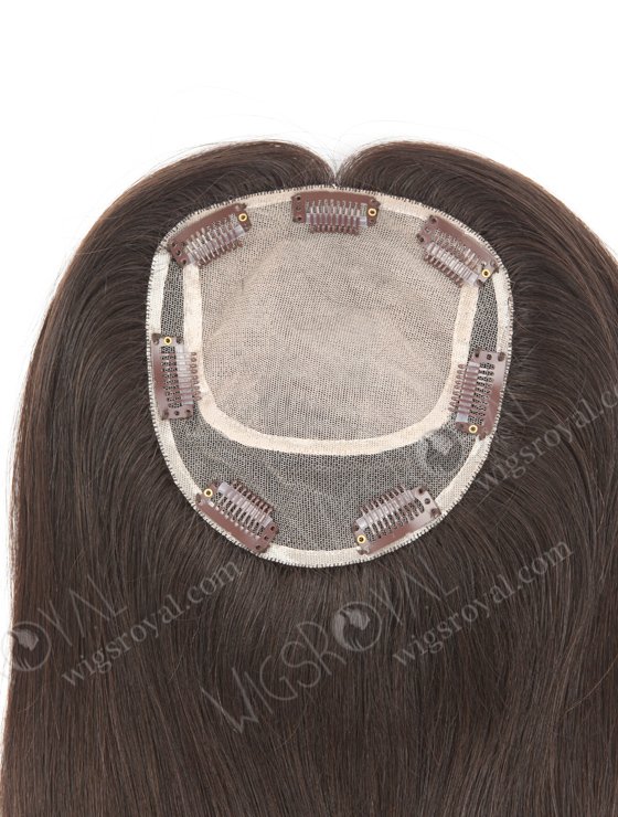 5.5"*6" European Virgin Hair 18" Natural Straight Natural Color Silk Top Hair WR-TC-042-9480