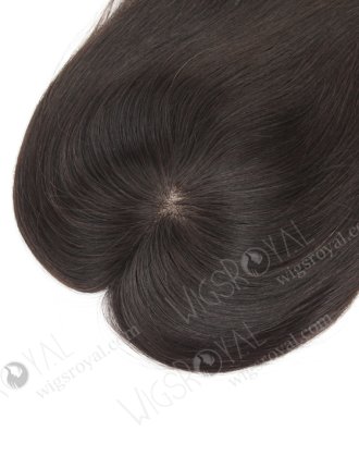 5.5"*6" Indian Virgin Hair 14" Straight Natural Color Silk Top Hair WR-TC-050
