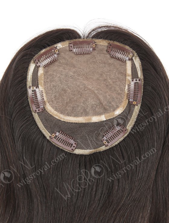 5.5"*6" Indian Virgin Hair 14" Straight Natural Color Silk Top Hair WR-TC-050-9543