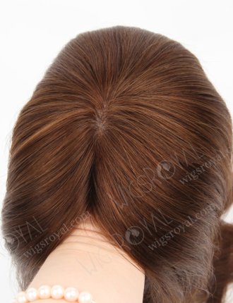 7"×7" European Virgin Hair 16" Straight Color 4# Fishnet with Silk Top Hair WR-TC-049