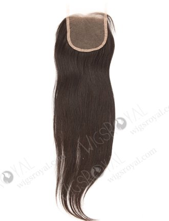 In Stock Brazilian Virgin Hair 16" Straight Natural Color Top Closure STC-267