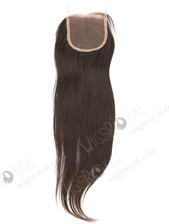 In Stock Brazilian Virgin Hair 16" Straight Natural Color Top Closure STC-267-9686