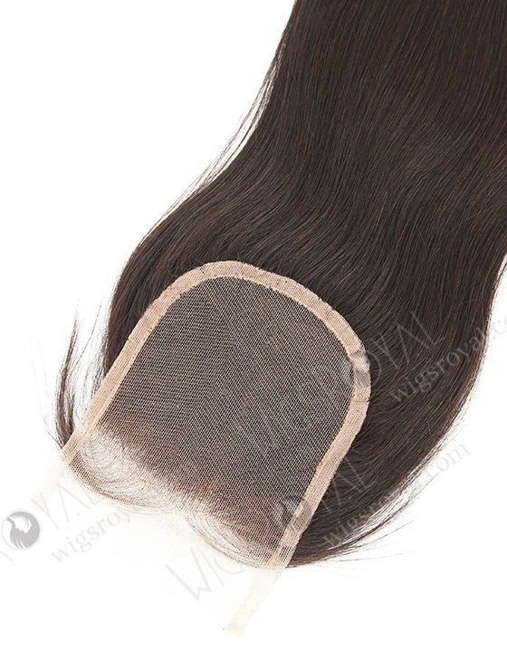 In Stock Brazilian Virgin Hair 16" Straight Natural Color Top Closure STC-267-9687