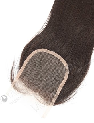 In Stock Brazilian Virgin Hair 16" Straight Natural Color Top Closure STC-267