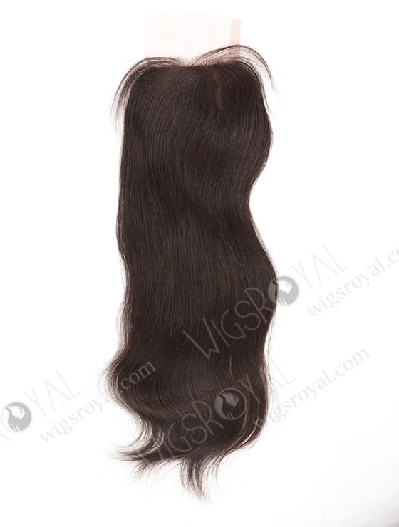 In Stock Indian Remy Hair 14" Natural Straight Natural Color Silk Top Closure STC-250-9773