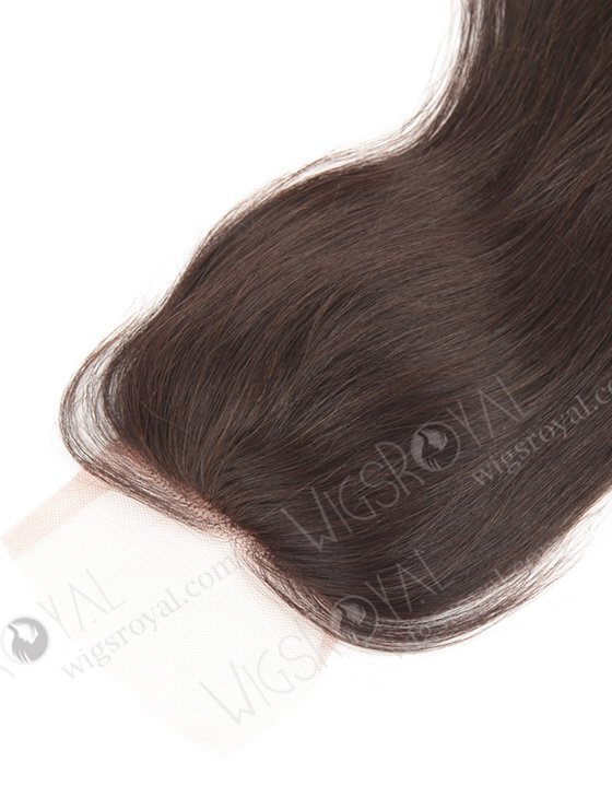 In Stock Indian Remy Hair 14" Natural Straight Natural Color Silk Top Closure STC-250-9774