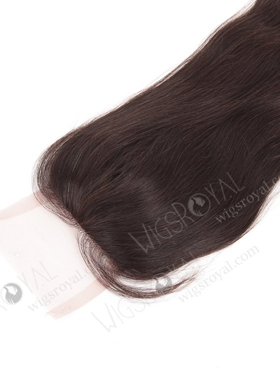 In Stock Indian Remy Hair 12" Natural Straight Natural Color Silk Top Closure STC-249-9768
