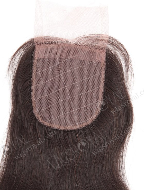 In Stock Indian Remy Hair 12" Natural Straight Natural Color Silk Top Closure STC-249-9770