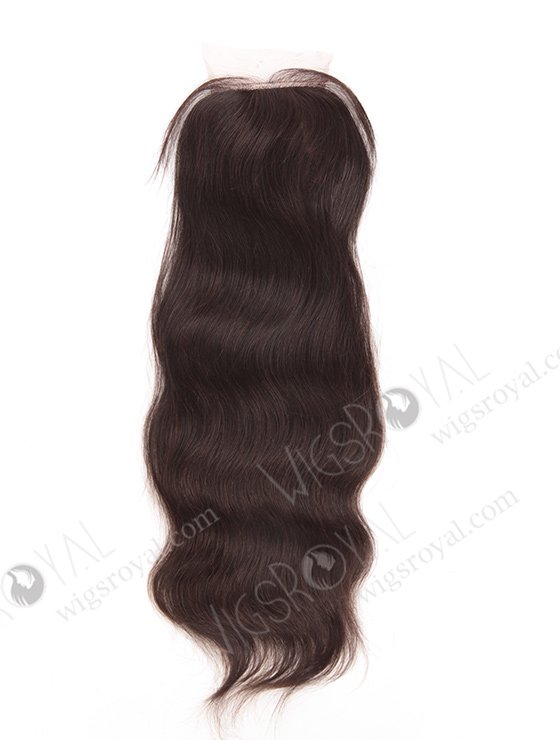 In Stock Indian Remy Hair 16" Natural Straight Natural Color Silk Top Closure STC-251-9782