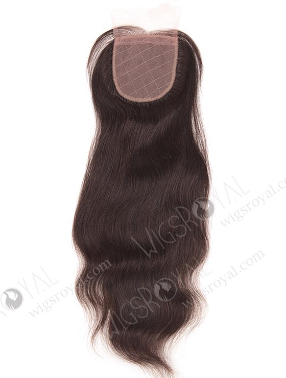 In Stock Indian Remy Hair 16" Natural Straight Natural Color Silk Top Closure STC-251-9780
