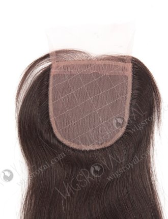 In Stock Indian Remy Hair 16" Natural Straight Natural Color Silk Top Closure STC-251