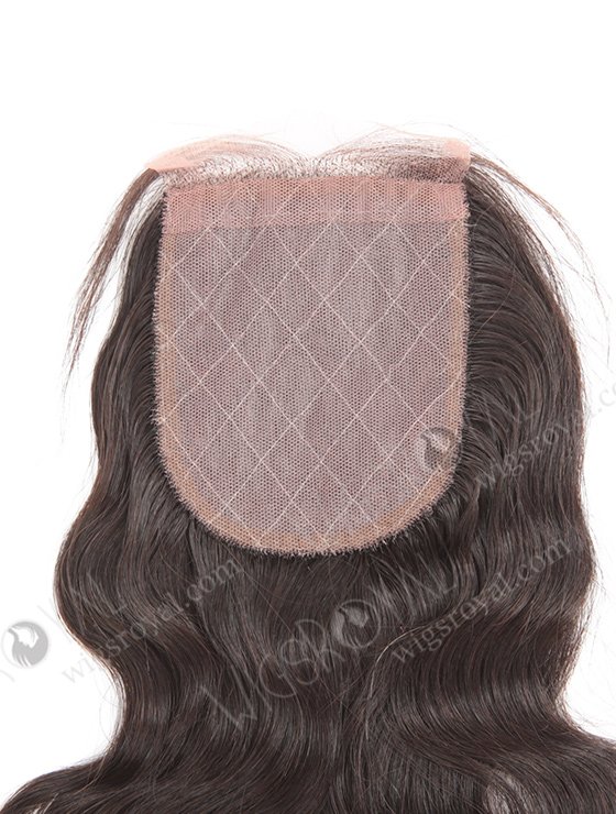 In Stock Indian Virgin Hair 12" Natural Wave Natural Color Silk Top Closure STC-37-10163
