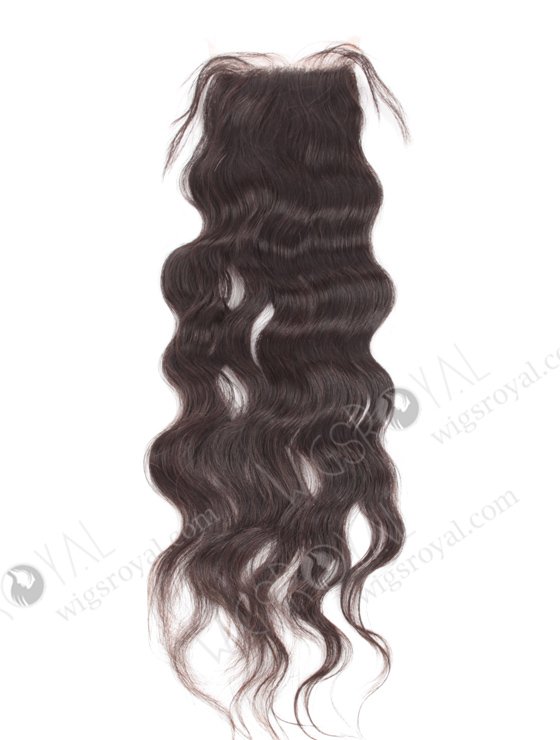 In Stock Indian Virgin Hair 16" Natural Wave Natural Color Silk Top Closure STC-16-10198