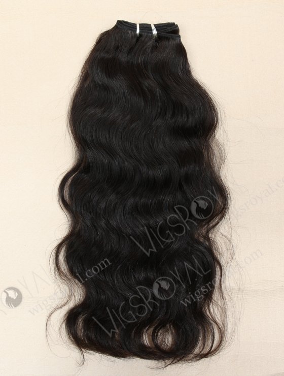 In Stock Indian Remy Hair 16" Natural Wave Natural Color Machine Weft SM-025-10177