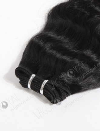 In Stock Indian Remy Hair 16" Natural Wave 1# Color Machine Weft SM-189