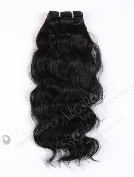 In Stock Indian Remy Hair 18" Natural Wave 1# Color Machine Weft SM-186