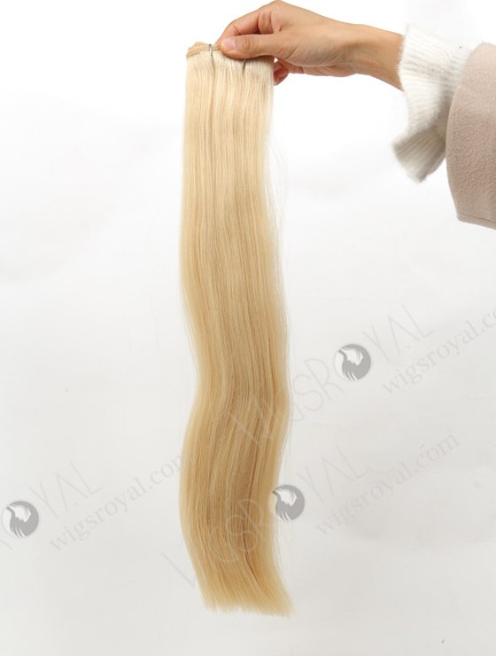 In Stock Malaysian Virgin Hair 16" Double Drawn Straight 613# Color Machine Weft SM-367-10018