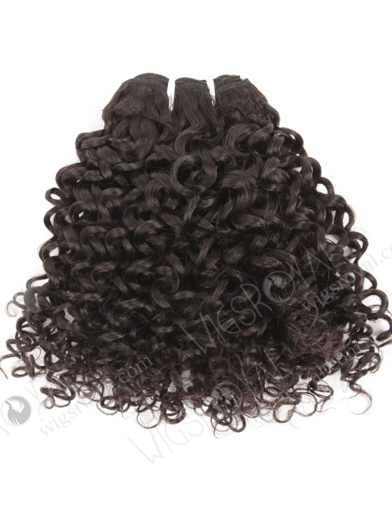 In Stock Brazilian Virgin Hair 12" 12mm Curl Natural Color Machine Weft SM-4111-10905