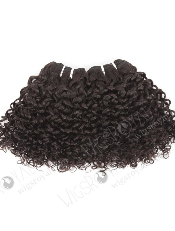 In Stock Brazilian Virgin Hair 12" 12mm Curl Natural Color Machine Weft SM-4111-10907