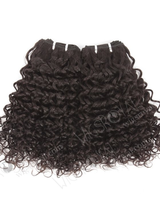 In Stock Brazilian Virgin Hair 14" 12mm Curl Natural Color Machine Weft SM-4112-10912