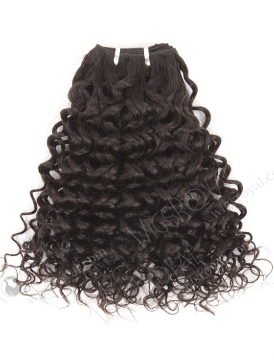 In Stock Brazilian Virgin Hair 14" 12mm Curl Natural Color Machine Weft SM-4112-10913