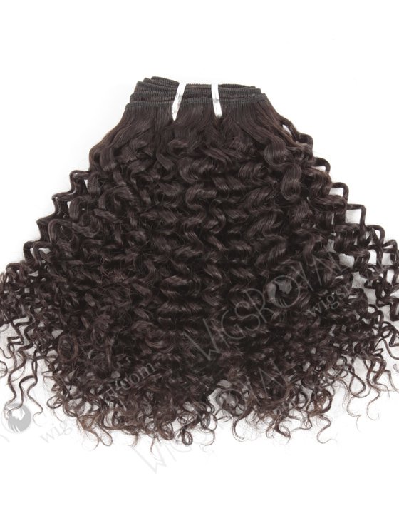 In Stock Brazilian Virgin Hair 12" Jeri Curl Natural Color Machine Weft SM-493-10798
