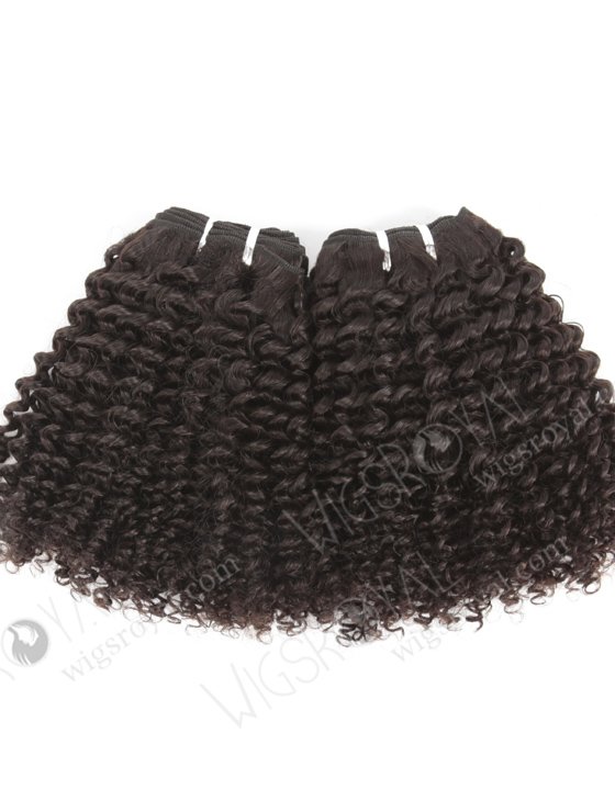 In Stock Brazilian Virgin Hair 12" Kinky Curl Natural Color Machine Weft SM-499-10829