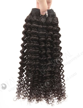 In Stock Brazilian Virgin Hair 16" Kinky Curl Natural Color Machine Weft SM-4101