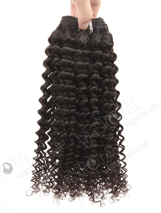 In Stock Brazilian Virgin Hair 16" Kinky Curl Natural Color Machine Weft SM-4101