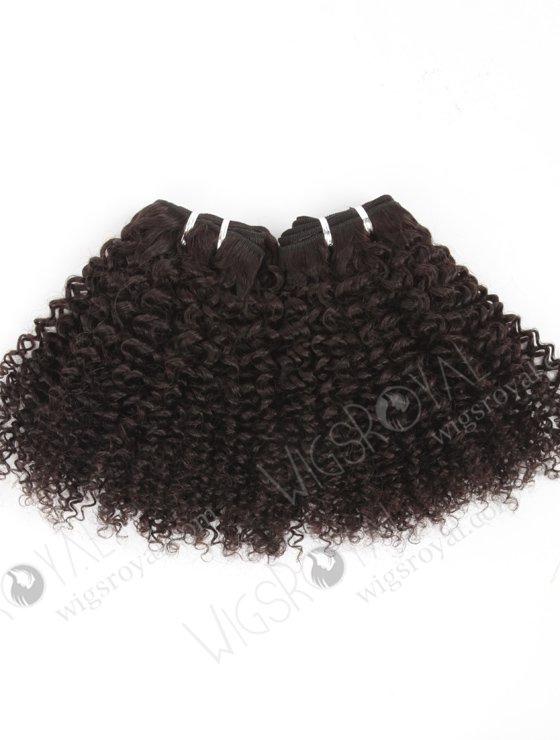 In Stock Brazilian Virgin Hair 12" 7mm Curl Natural Color Machine Weft SM-4105-10877
