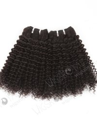 In Stock Brazilian Virgin Hair 14" Kinky Curl Natural Color Machine Weft SM-4100