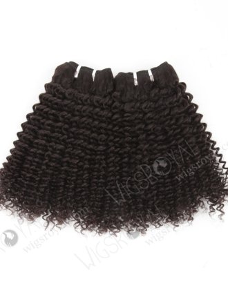 In Stock Brazilian Virgin Hair 14" Kinky Curl Natural Color Machine Weft SM-4100