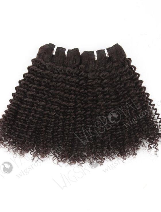 In Stock Brazilian Virgin Hair 14" Kinky Curl Natural Color Machine Weft SM-4100
