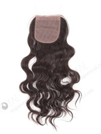 In Stock Brazilian Virgin Hair 16" Natural Wave Natural Color Silk Top Closure STC-47