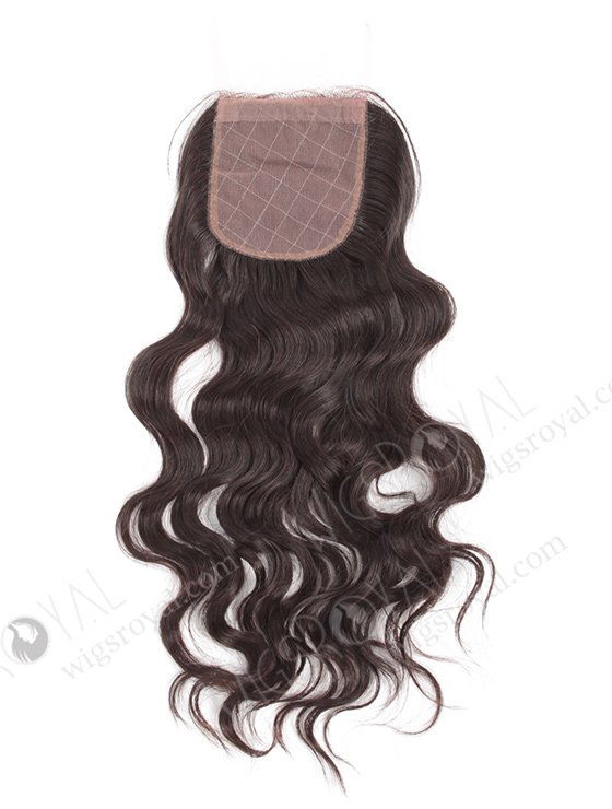 In Stock Brazilian Virgin Hair 16" Natural Wave Natural Color Silk Top Closure STC-47